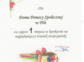 "Świętojanki 2017" Chlebno - dyplom